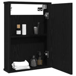Bathroom Mirror Cabinet Black Oak 42x12x60 cm Engineered Wood - Bargainia.com - 