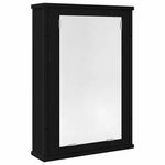 Bathroom Mirror Cabinet Black Oak 42x12x60 cm Engineered Wood - Bargainia.com - 