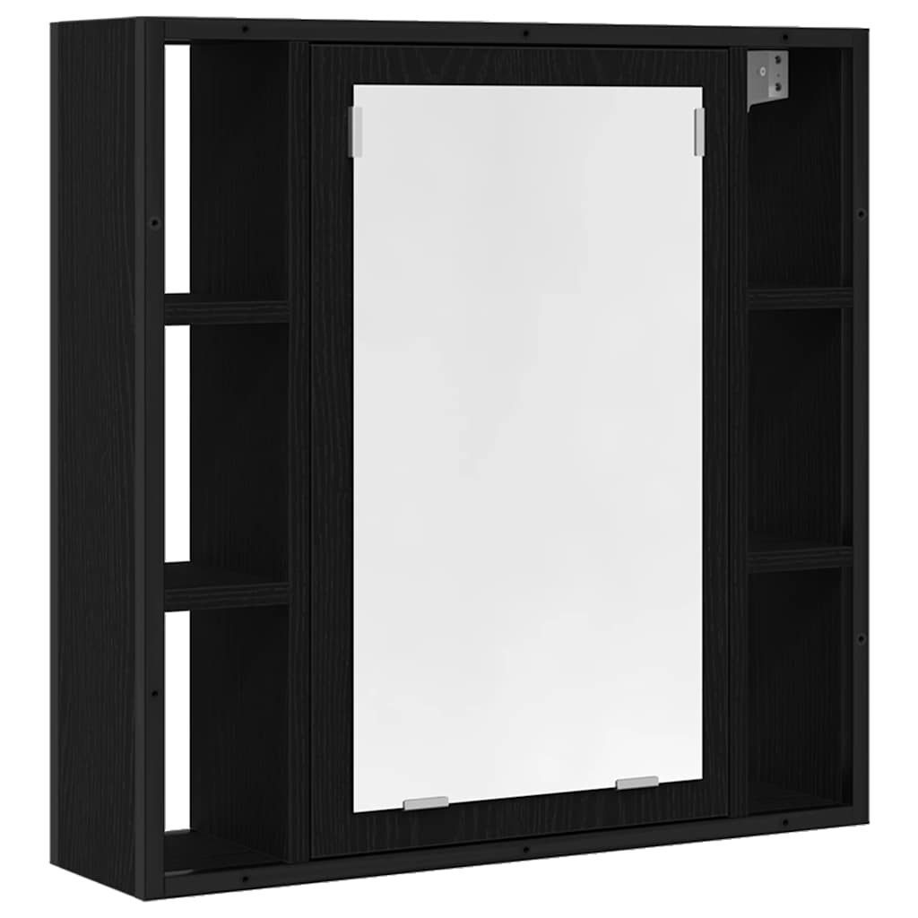 Bathroom Mirror Cabinet Black Oak 60x16x60 cm Engineered Wood - Bargainia.com - 8721158725530 - 862228