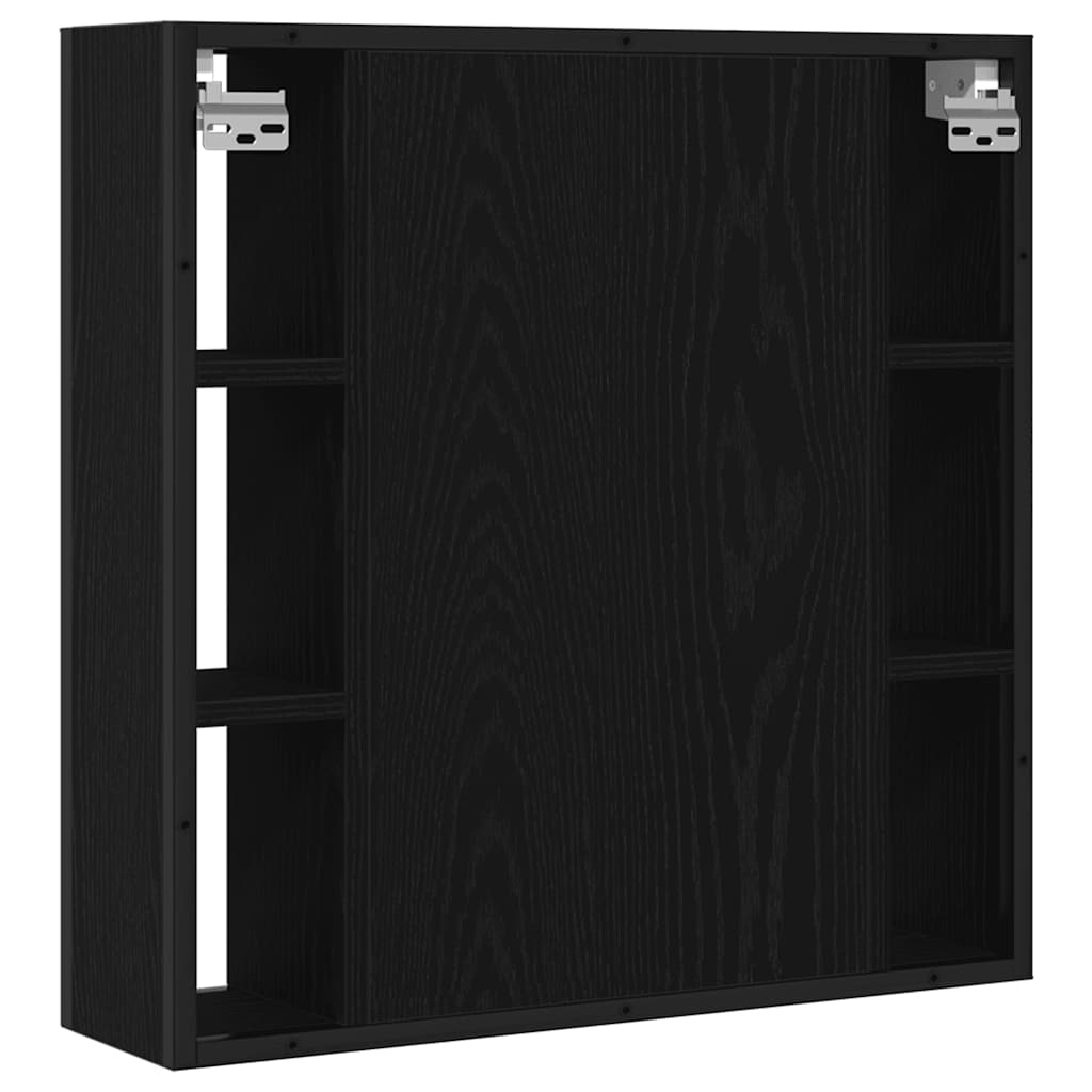 Bathroom Mirror Cabinet Black Oak 60x16x60 cm Engineered Wood - Bargainia.com - 8721158725530 - 862228