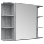 Bathroom Mirror Cabinet Grey Sonoma 80x20.5x64cm Engineered Wood - Bargainia.com - 