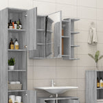 Bathroom Mirror Cabinet Grey Sonoma 80x20.5x64cm Engineered Wood - Bargainia.com - 