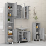 Bathroom Mirror Cabinet Grey Sonoma 80x20.5x64cm Engineered Wood - Bargainia.com - 