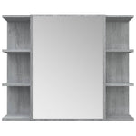 Bathroom Mirror Cabinet Grey Sonoma 80x20.5x64cm Engineered Wood - Bargainia.com - 