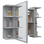 Bathroom Mirror Cabinet Grey Sonoma 80x20.5x64cm Engineered Wood - Bargainia.com - 