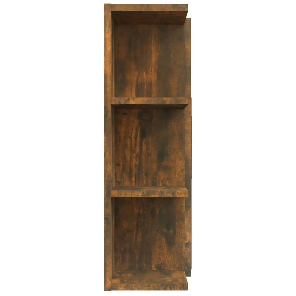 Bathroom Mirror Cabinet Smoked Oak 80x20.5x64 cm Engineered Wood - Bargainia.com - 