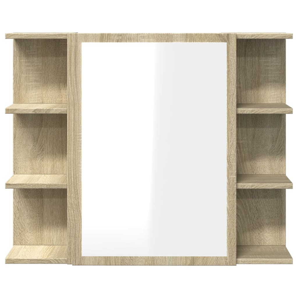 Bathroom Mirror Cabinet Sonoma Oak 80x20.5x64 cm Engineered Wood - Bargainia.com - 8721102808562 - 849603