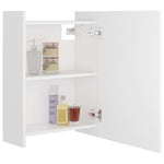 Bathroom Mirror Cabinet White 62.5x20.5x64 cm Engineered Wood - Bargainia.com - 