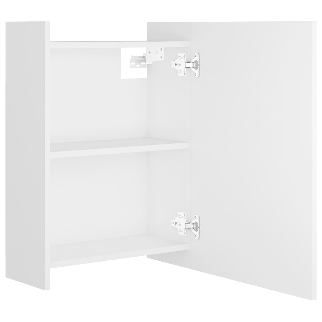 Bathroom Mirror Cabinet White 62.5x20.5x64 cm Engineered Wood - Bargainia.com - 