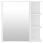 Bathroom Mirror Cabinet White 62.5x20.5x64 cm Engineered Wood - Bargainia.com - 