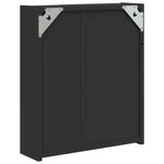 Bathroom Mirror Cabinet with LED Light Black 45x13x52 cm - Bargainia.com - 