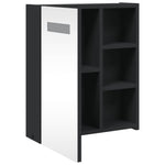 Bathroom Mirror Cabinet with LED Light Black 45x13x52 cm - Bargainia.com - 