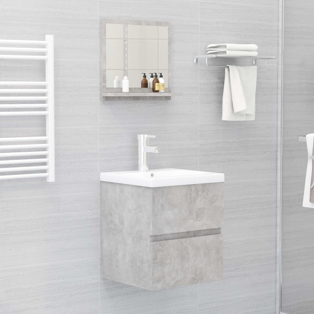 Bathroom Mirror Concrete Grey 40x10.5x37 cm Engineered Wood - Bargainia.com - 8720286218778 - 804557