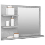 Bathroom Mirror Concrete Grey 60x10.5x45 cm Engineered Wood - Bargainia.com - 