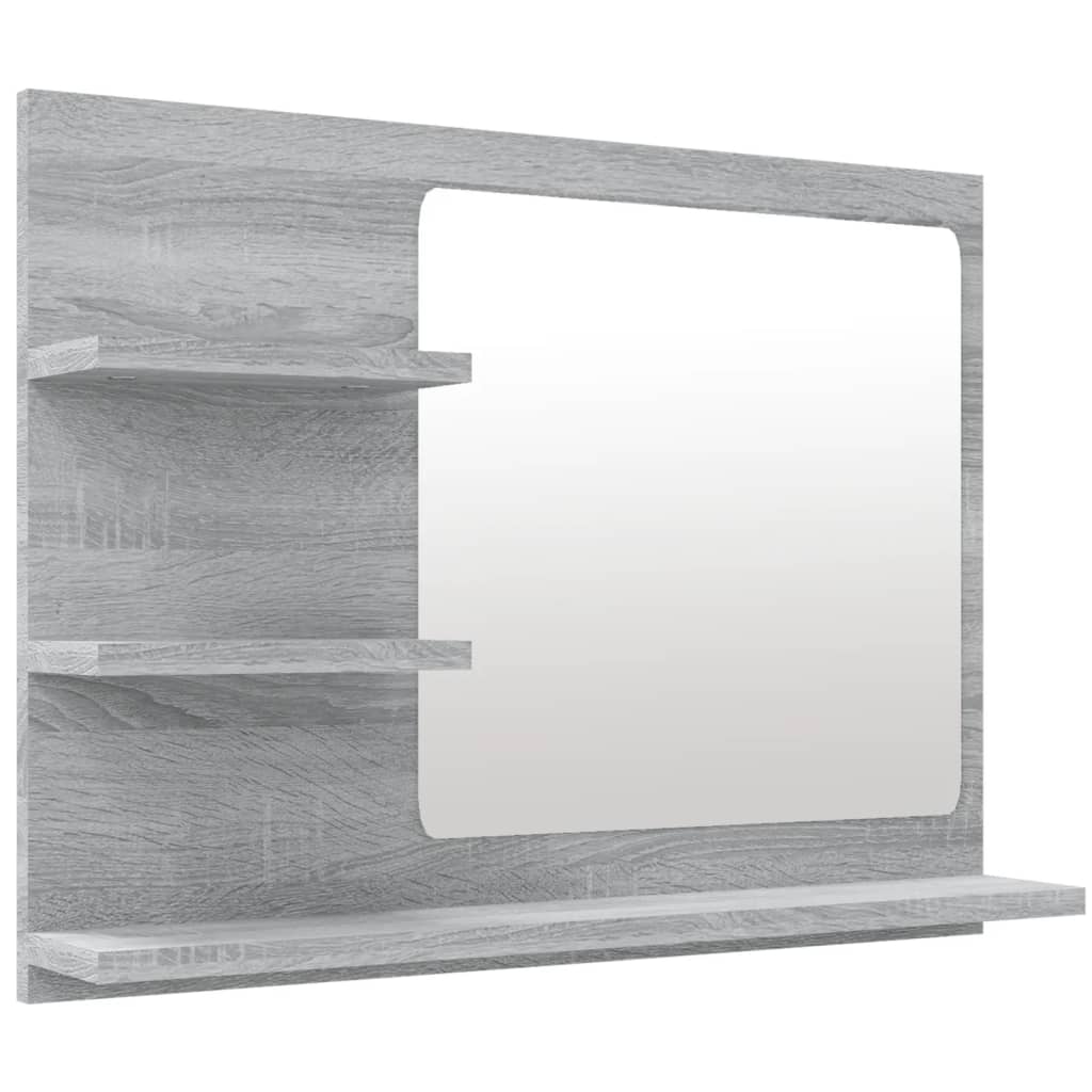 Bathroom Mirror Grey Sonoma 60x10.5x45 cm Engineered Wood - Bargainia.com - 8720286955185 - 815661
