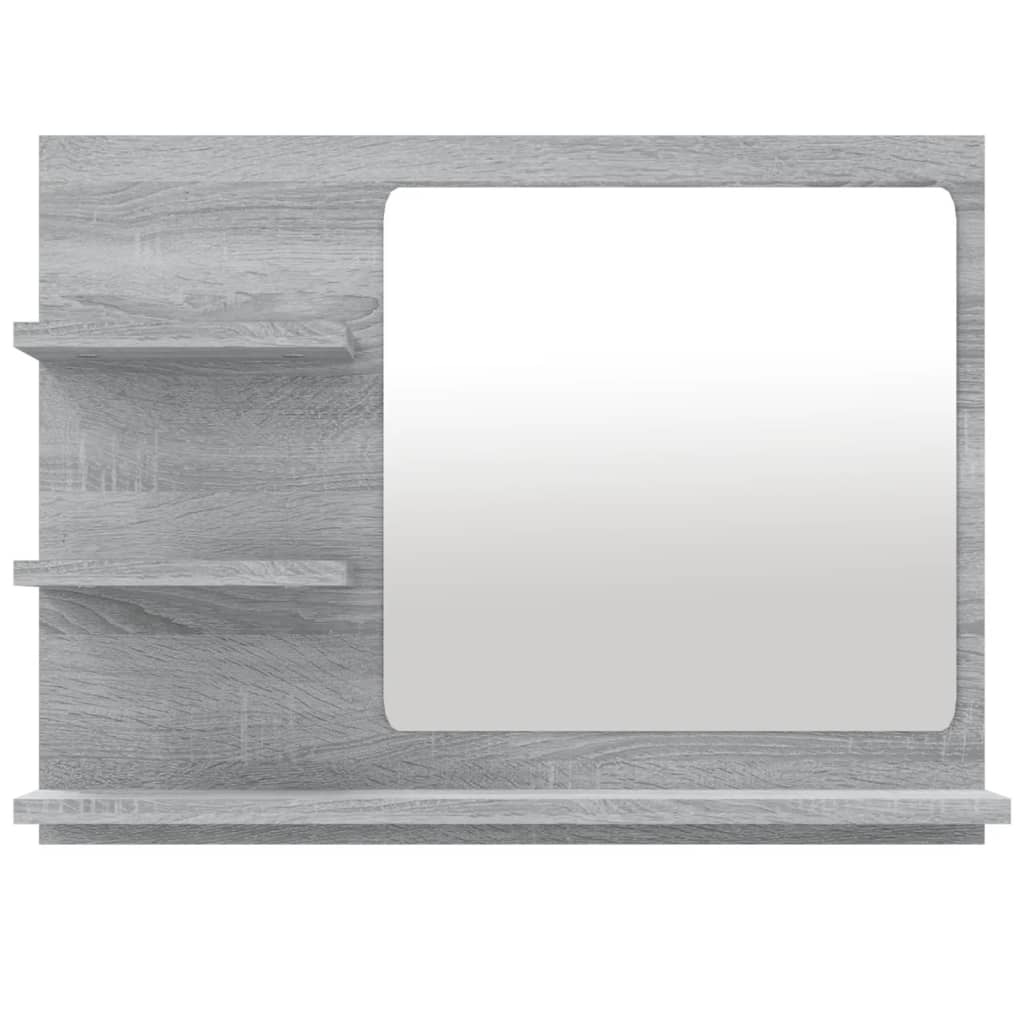 Bathroom Mirror Grey Sonoma 60x10.5x45 cm Engineered Wood - Bargainia.com - 8720286955185 - 815661