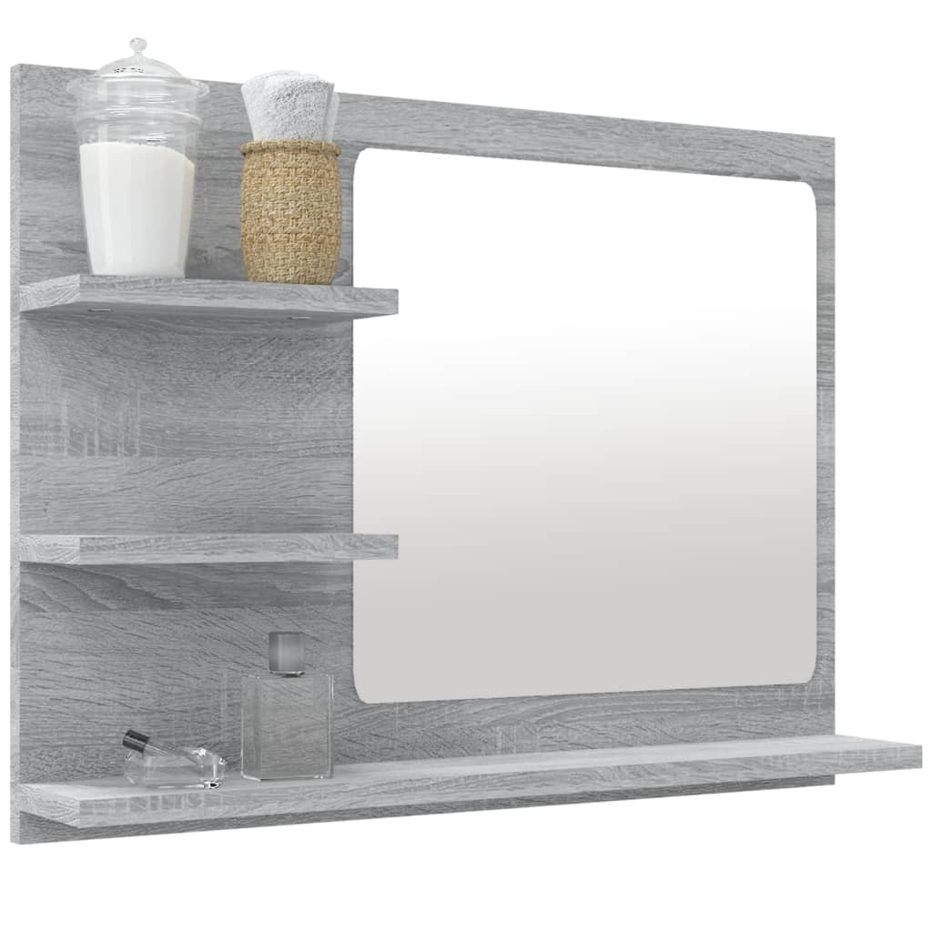 Bathroom Mirror Grey Sonoma 60x10.5x45 cm Engineered Wood - Bargainia.com - 8720286955185 - 815661