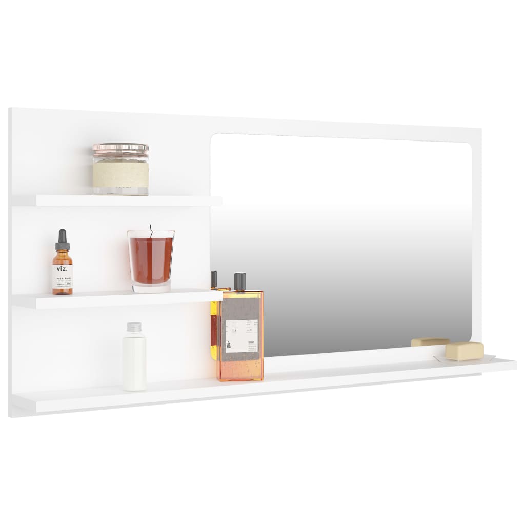 Bathroom Mirror White 90x10.5x45 cm Engineered Wood - Bargainia.com - 8720286222003 - 805015