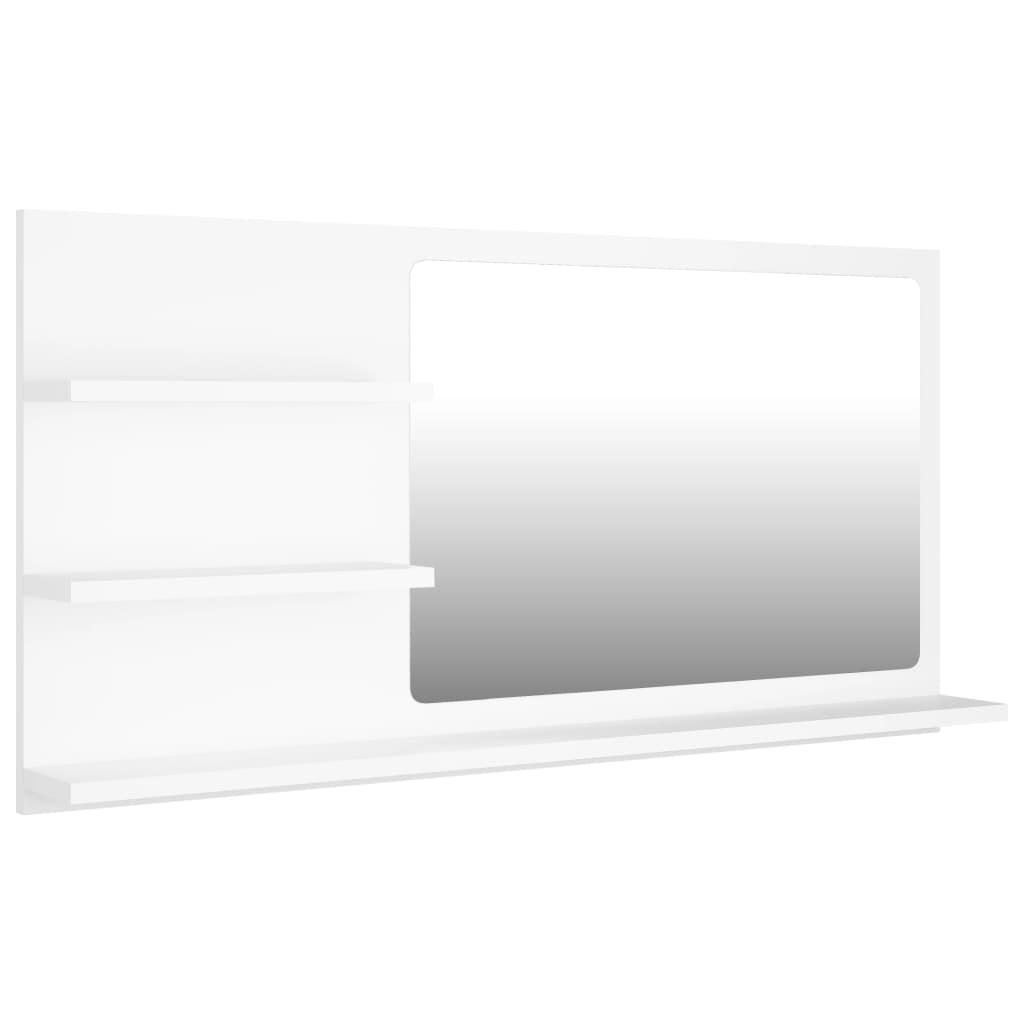 Bathroom Mirror White 90x10.5x45 cm Engineered Wood - Bargainia.com - 8720286222003 - 805015