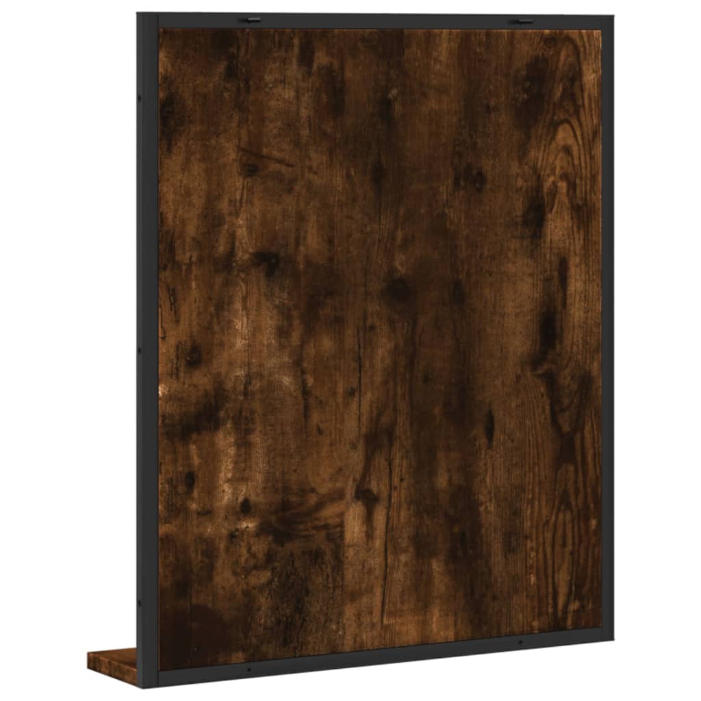 Bathroom Mirror with Shelf Smoked Oak 50x12x60 cm Engineered Wood - Bargainia.com - 8721012377141 - 842418