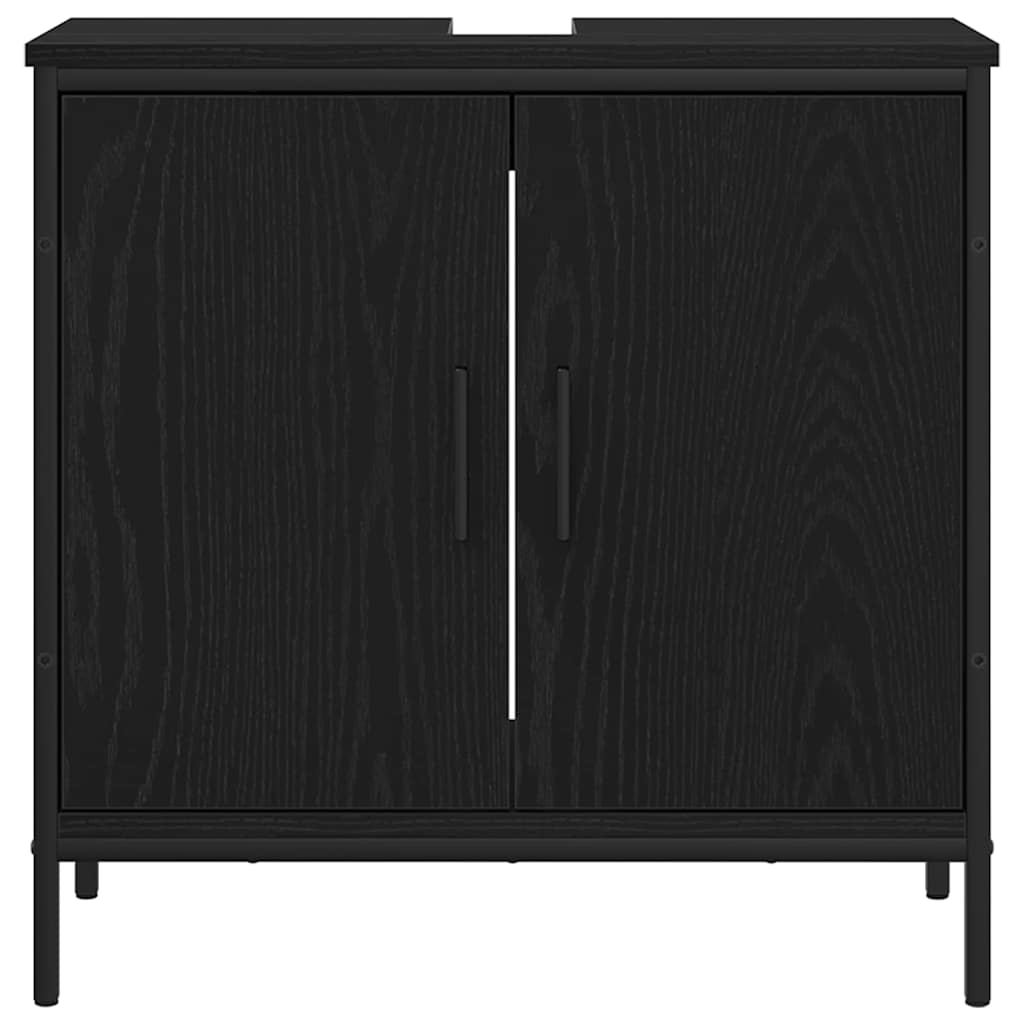 Bathroom Sink Cabinet Black oak 60 x 30 x 60 cm Engineered Wood - Bargainia.com - 8721158774842 - 863118