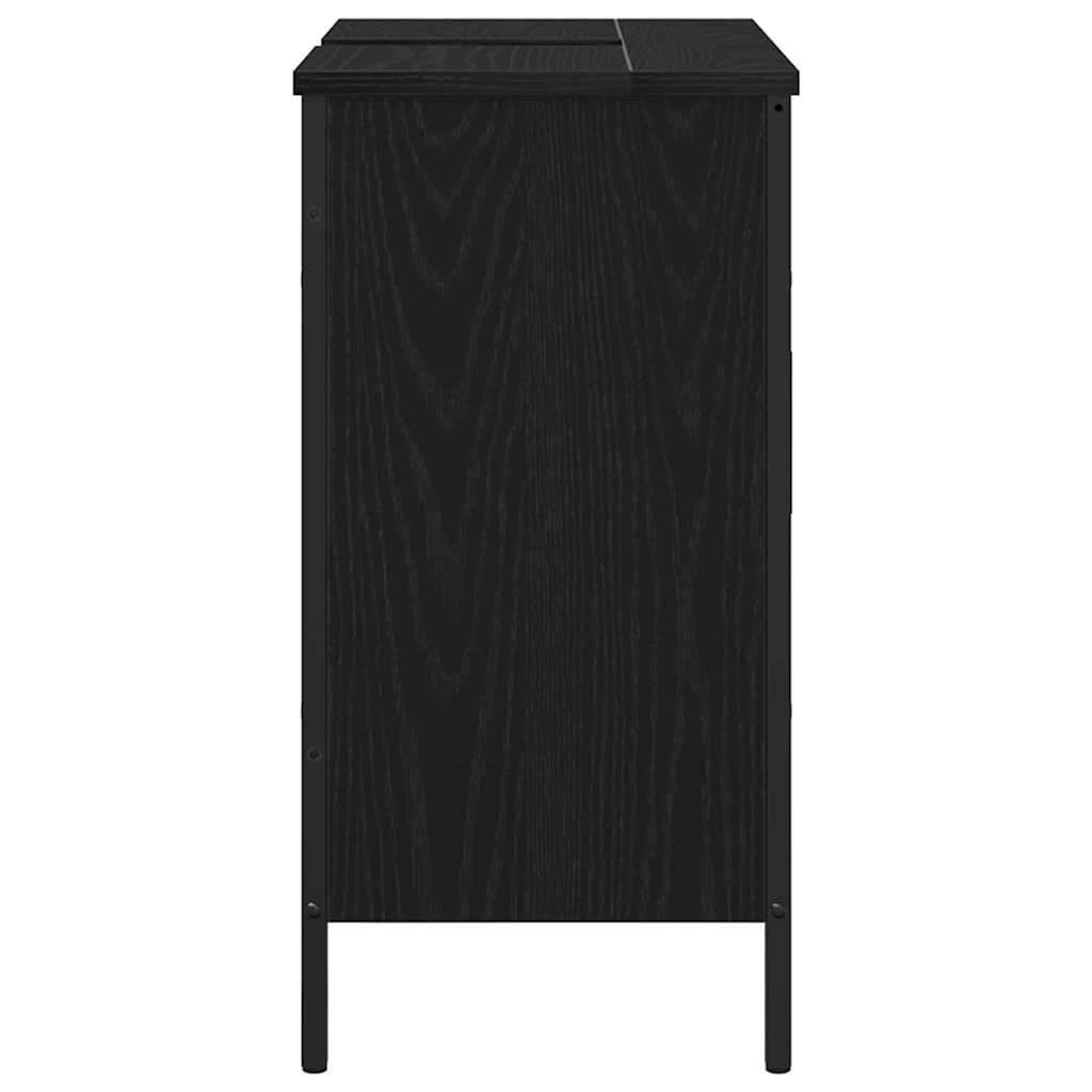 Bathroom Sink Cabinet Black oak 60 x 30 x 60 cm Engineered Wood - Bargainia.com - 8721158774842 - 863118