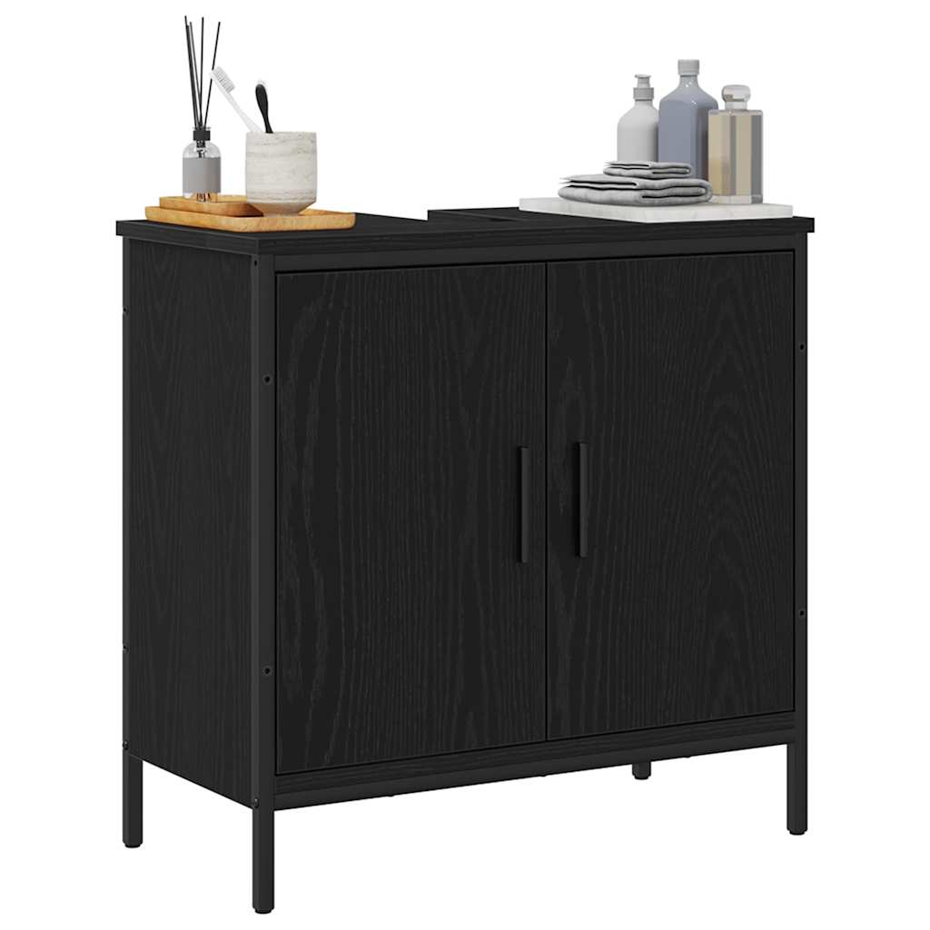 Bathroom Sink Cabinet Black oak 60 x 30 x 60 cm Engineered Wood - Bargainia.com - 8721158774842 - 863118