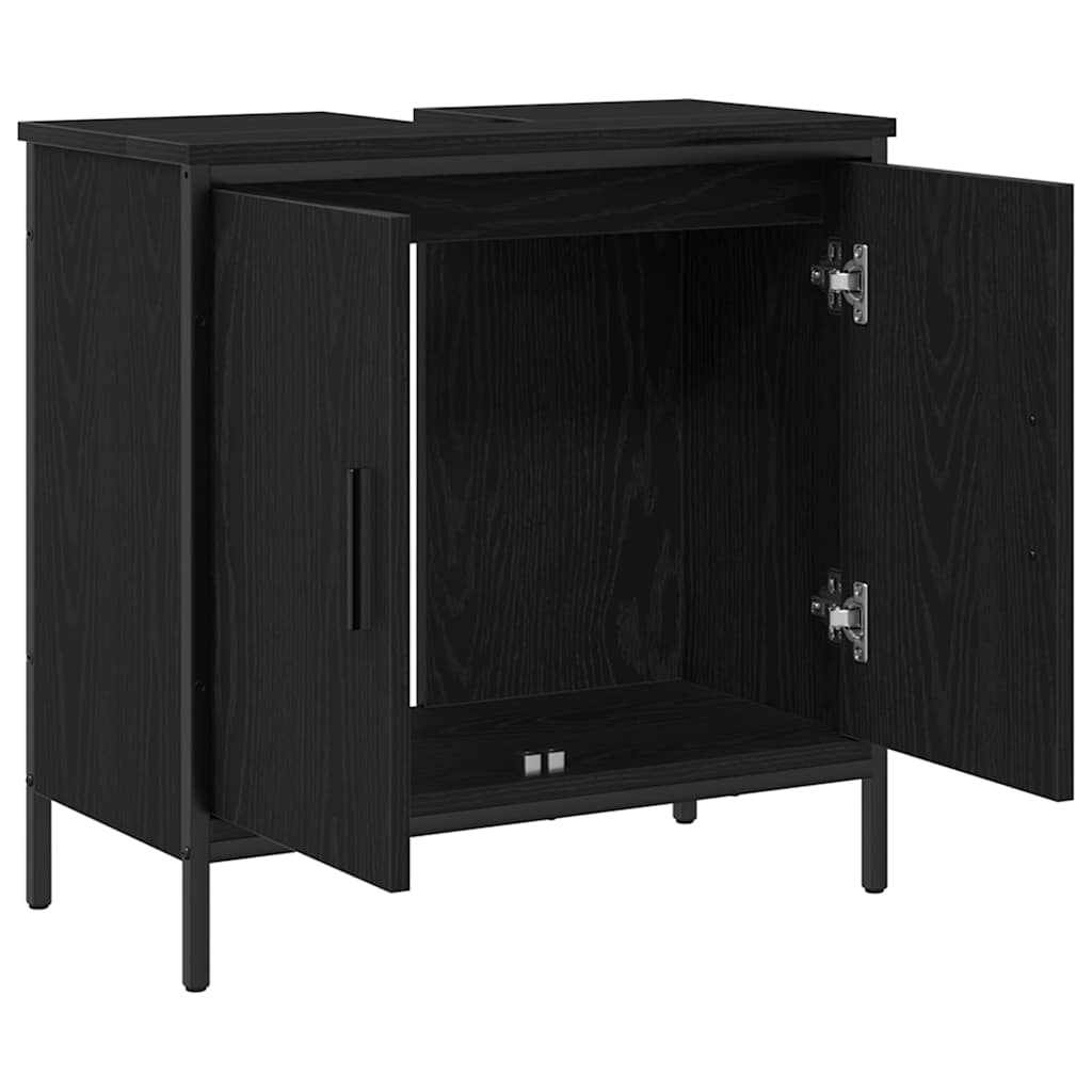 Bathroom Sink Cabinet Black oak 60 x 30 x 60 cm Engineered Wood - Bargainia.com - 8721158774842 - 863118
