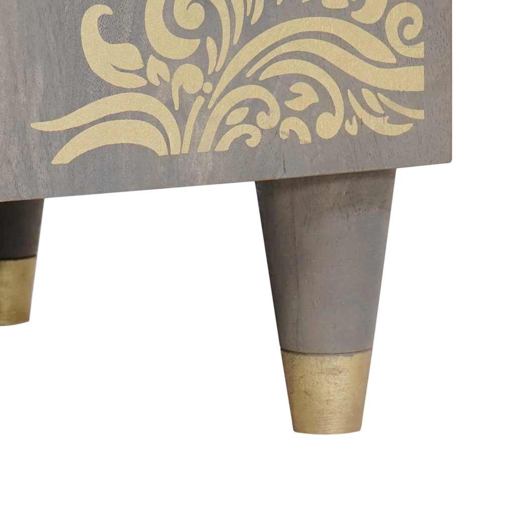 Bathroom Sink Cabinet Grey 62 x 33 x 58 cm Solid Mango wood - Bargainia.com - 