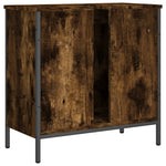 Bathroom Sink Cabinet Smoked Oak 60x30x60 cm Engineered Wood - Bargainia.com - 