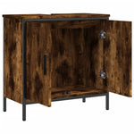 Bathroom Sink Cabinet Smoked Oak 60x30x60 cm Engineered Wood - Bargainia.com - 