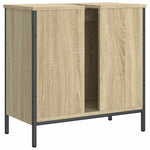 Bathroom Sink Cabinet Sonoma Oak 60x30x60 cm Engineered Wood - Bargainia.com - 
