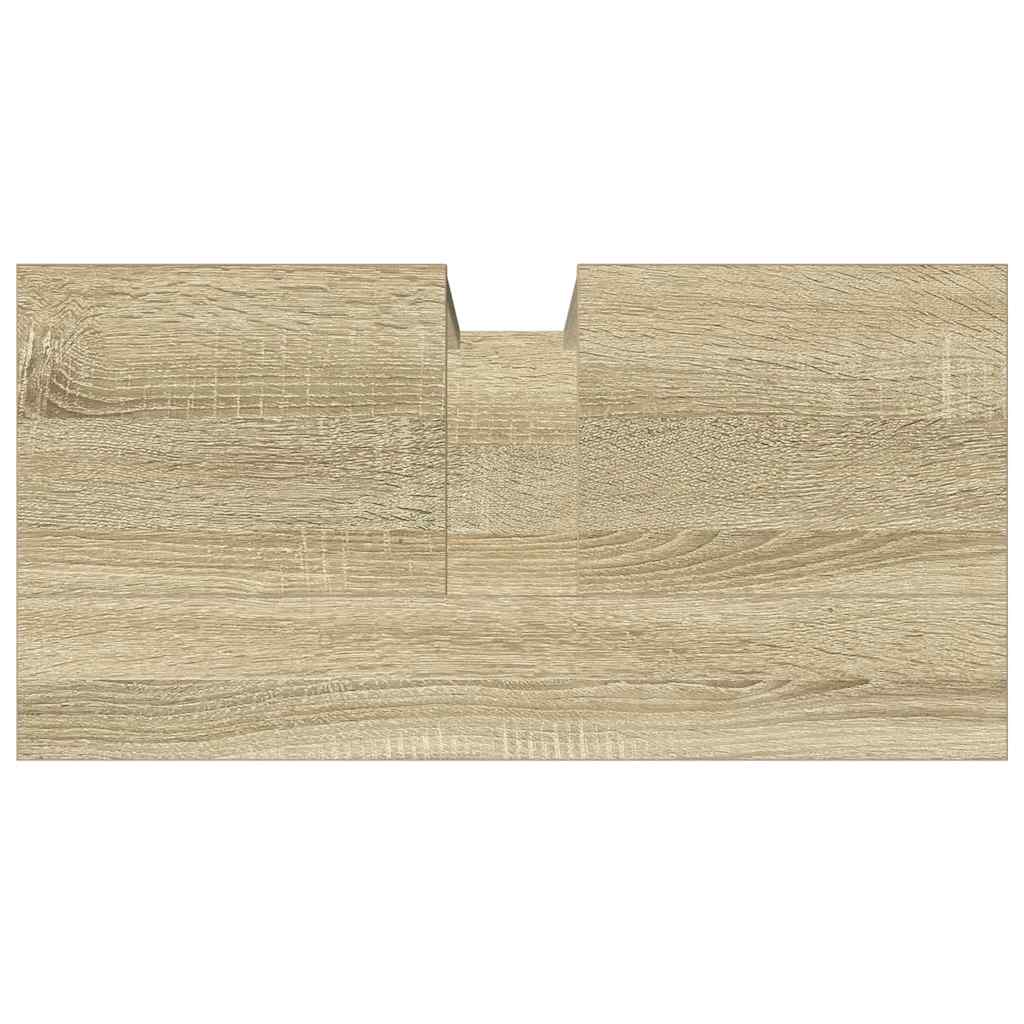 Bathroom Sink Cabinet Sonoma Oak 60x30x60 cm Engineered Wood - Bargainia.com - 