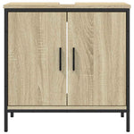 Bathroom Sink Cabinet Sonoma Oak 60x30x60 cm Engineered Wood - Bargainia.com - 