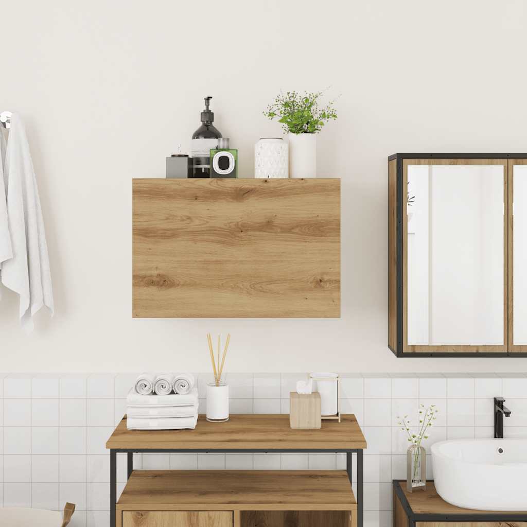 Bathroom Wall Cabinet Artisan Oak 60x25x40 cm Engineered Wood - Bargainia.com - 8721158651068 - 860075