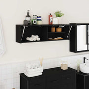Bathroom Wall Cabinet Black 100x25x30 cm Engineered Wood - Bargainia.com - 8721158651266 - 860095