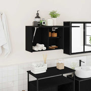 Bathroom Wall Cabinet Black 60x25x40 cm Engineered Wood - Bargainia.com - 8721158650993 - 860068