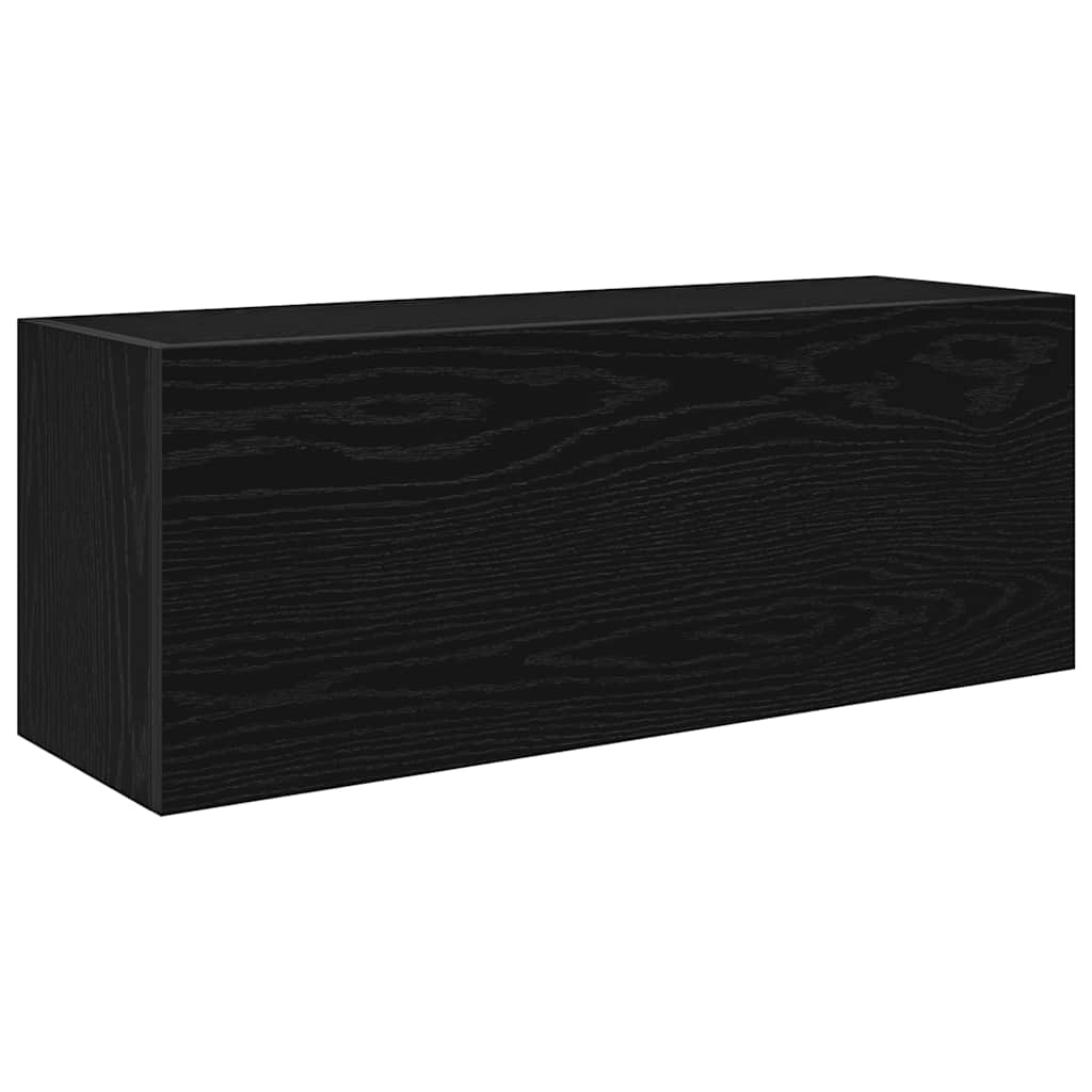 Bathroom Wall Cabinet Black 80x25x30 cm Engineered Wood - Bargainia.com - 8721158651082 - 860077