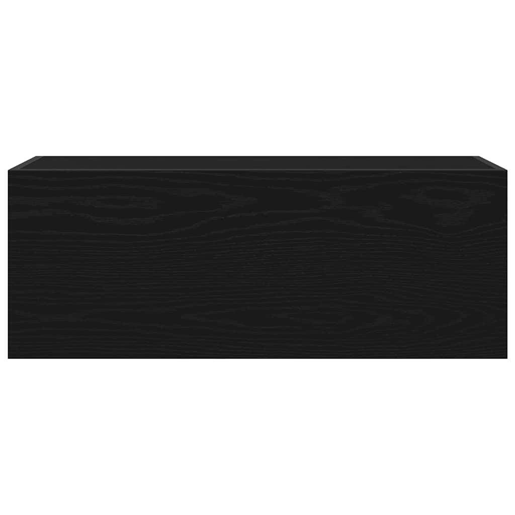 Bathroom Wall Cabinet Black 80x25x30 cm Engineered Wood - Bargainia.com - 8721158651082 - 860077