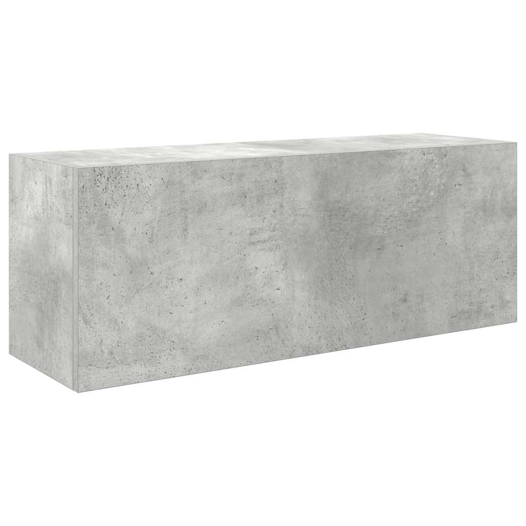 Bathroom Wall Cabinet Concrete Grey 80x25x30 cm Engineered Wood - Bargainia.com - 