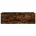 Bathroom Wall Cabinet Smoked Oak 100x25x30 cm Engineered Wood - Bargainia.com - 