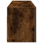 Bathroom Wall Cabinet Smoked Oak 100x25x30 cm Engineered Wood - Bargainia.com - 