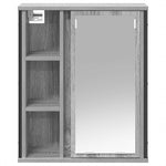 Bathroom Wall Cabinet with Mirror Grey Sonoma 50x21x60 cm - Bargainia.com - 