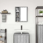 Bathroom Wall Cabinet with Mirror Grey Sonoma 50x21x60 cm - Bargainia.com - 