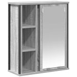 Bathroom Wall Cabinet with Mirror Grey Sonoma 50x21x60 cm - Bargainia.com - 