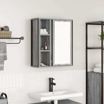 Bathroom Wall Cabinet with Mirror Grey Sonoma 50x21x60 cm - Bargainia.com - 