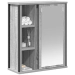 Bathroom Wall Cabinet with Mirror Grey Sonoma 50x21x60 cm - Bargainia.com - 