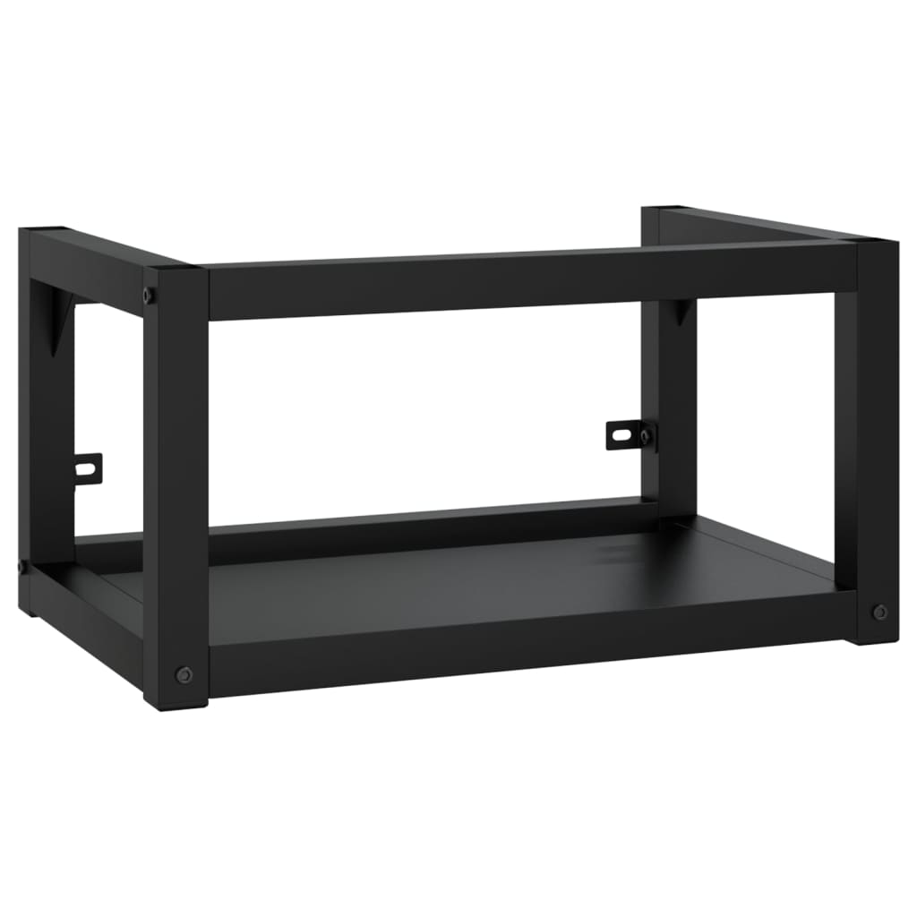 Bathroom Washbasin Frame with Built - in Basin Black Iron - Bargainia.com - 