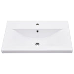 Bathroom Washbasin Frame with Built - in Basin Black Iron - Bargainia.com - 