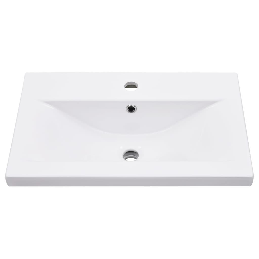 Bathroom Washbasin Frame with Built - in Basin Black Iron - Bargainia.com - 